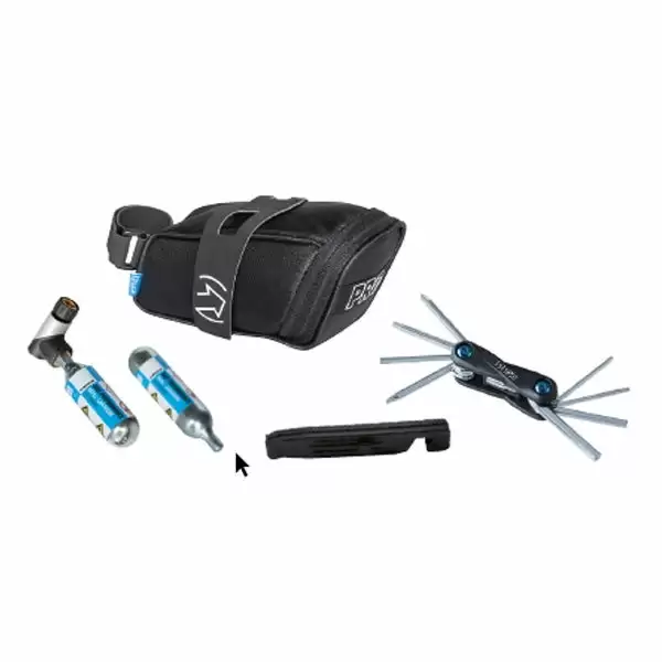 Kit Saddle Bag + Tire Levers + Minitool + CO2 Cartridge and Inflator - image