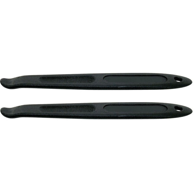 Pair of extra-long resistant plastic tire levers