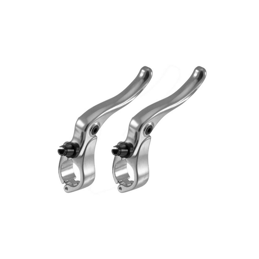 Pair of Brake Levers Fixed 2-Fingers Silver