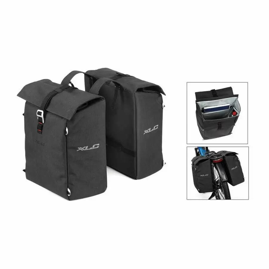 Double Rear Bag Set BA-S92 37L Grey - image