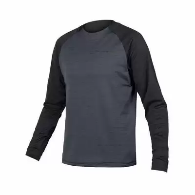 Gli uomini cicli termici Nero Livello Base T-Shirt con Manica Lunga Taglia S M L XL XXL 