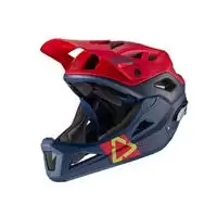 casco enduro mtb 3.0 blu/rosso taglia l (59-63cm) blu