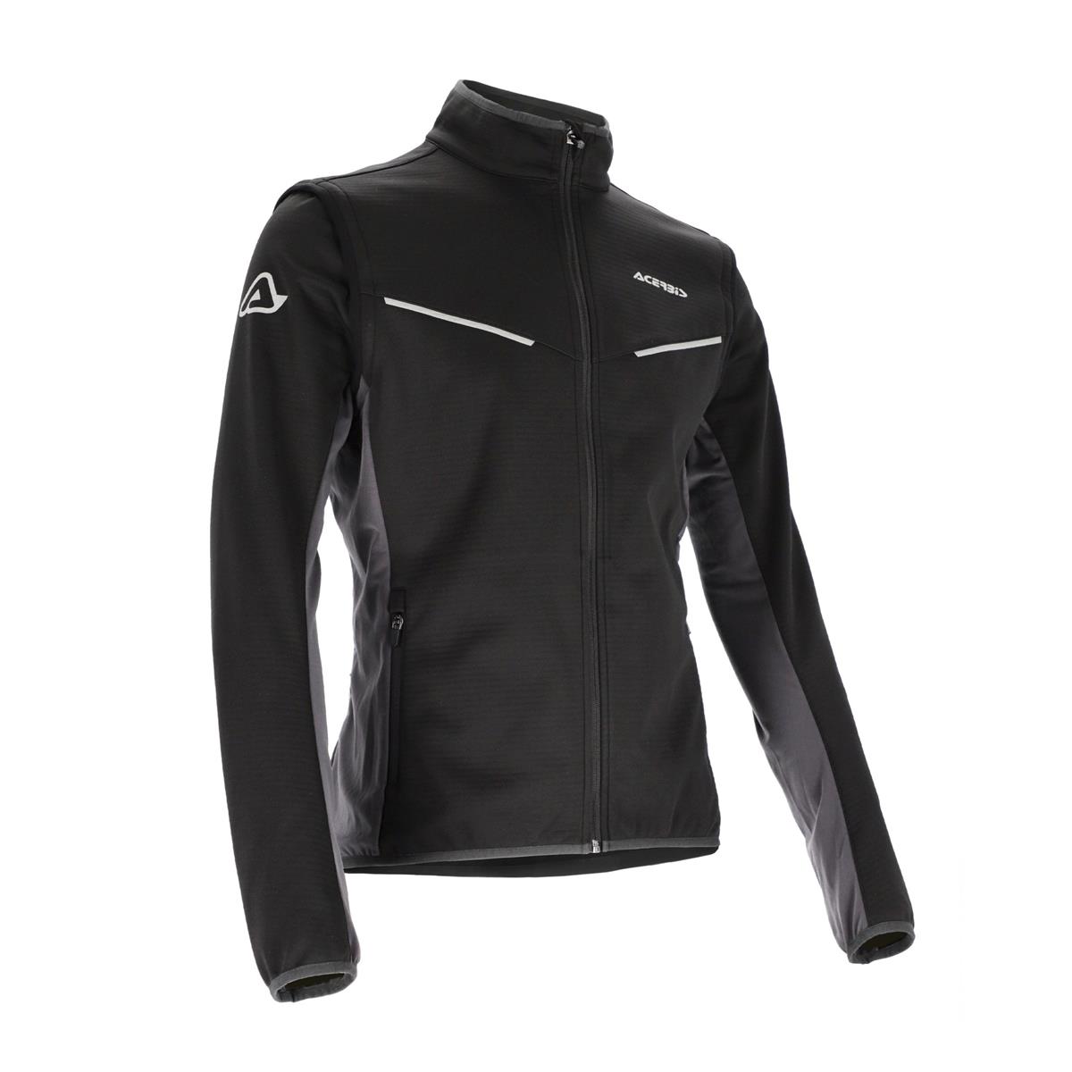 Giacca softshell Track idrorepellente con maniche removibili nero Taglia S