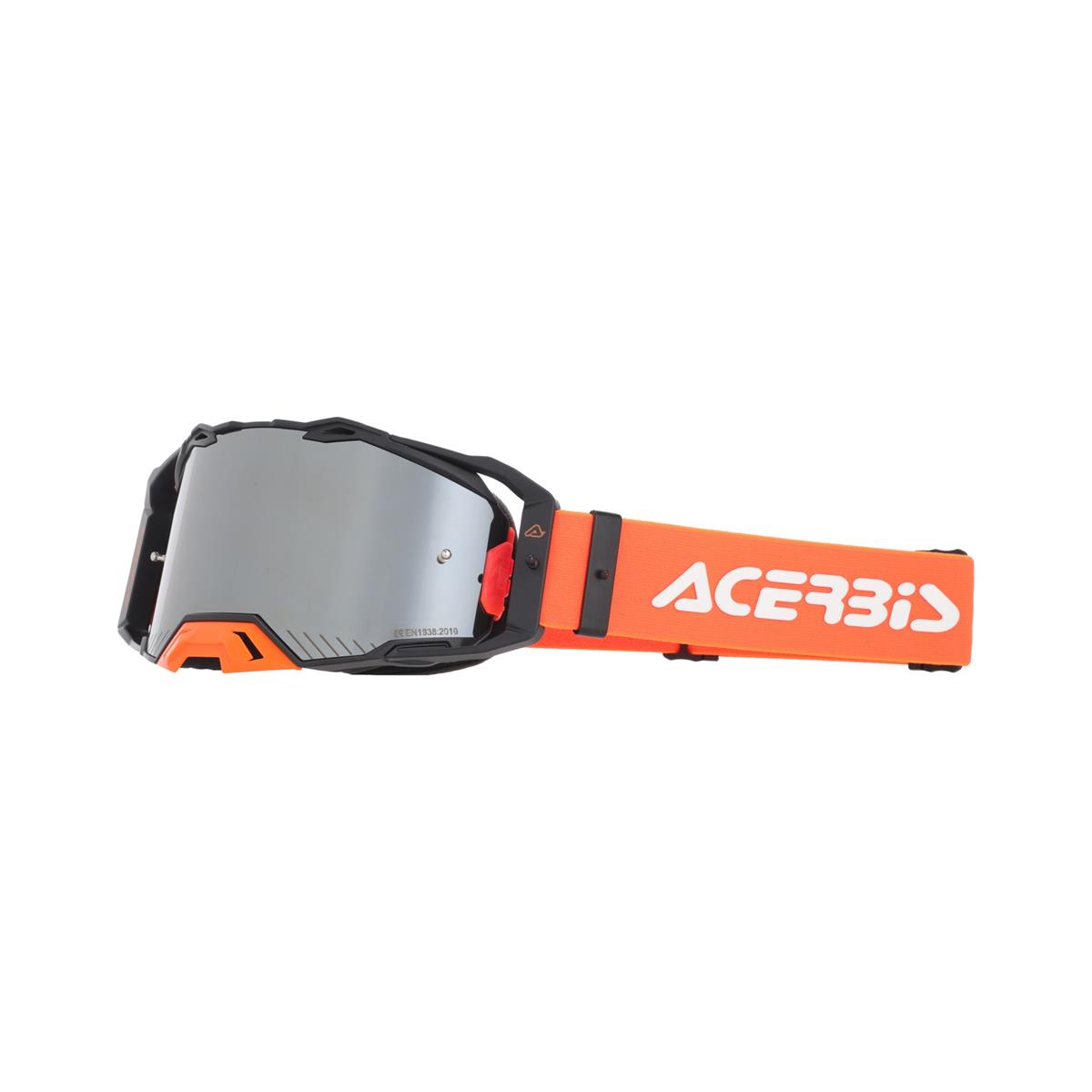 Maschera MTB Vulcan Mirror Nero/Arancio Lente Specchiata