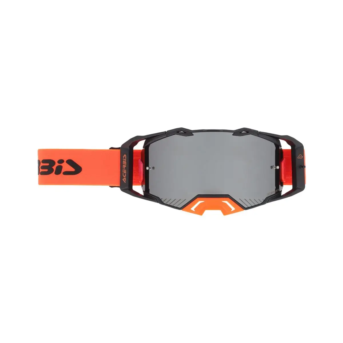 Maschera MTB Vulcan Mirror Nero/Arancio Lente Specchiata #1