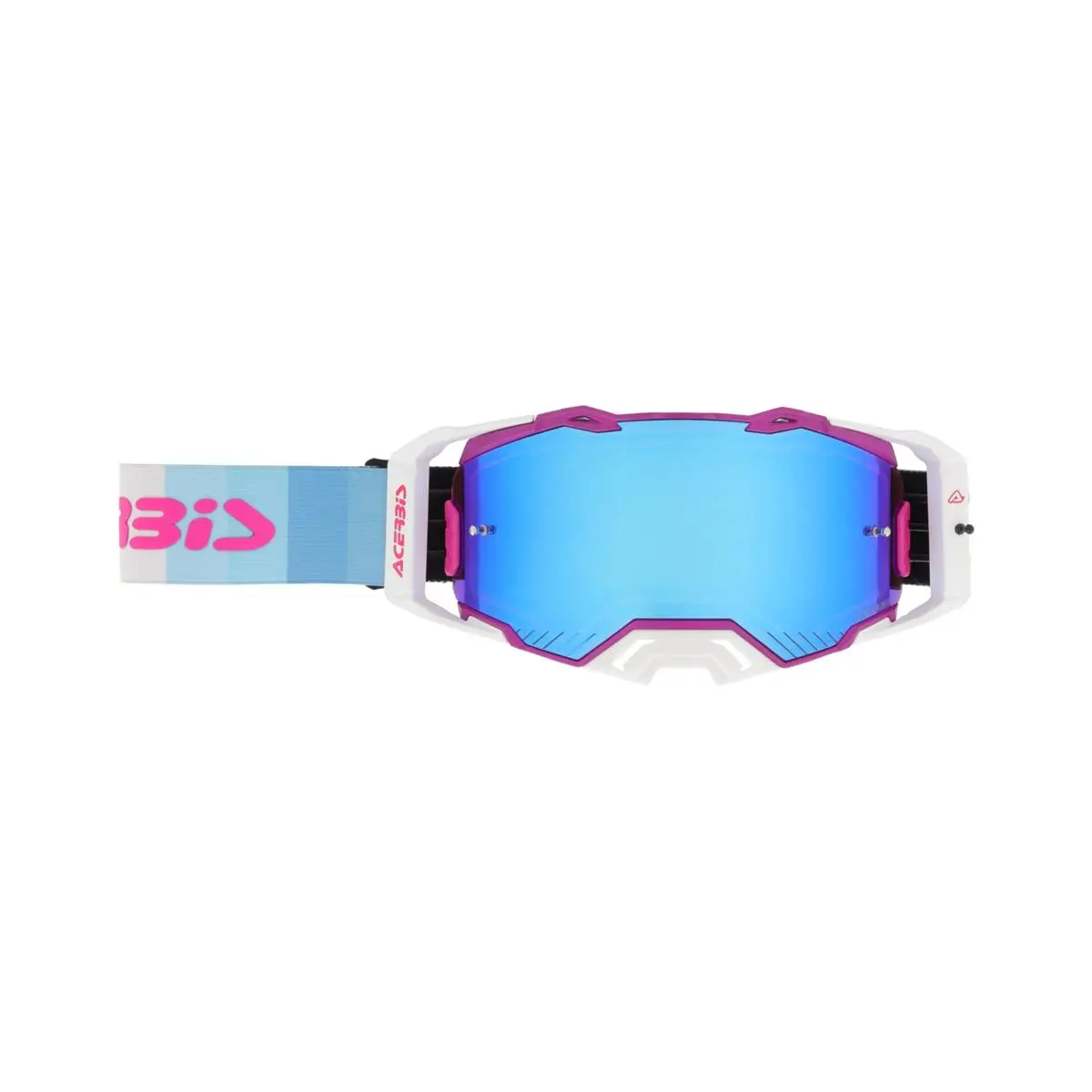 Maschera MTB Vulcan Mirror Viola/Bianco Lente Specchiata #1