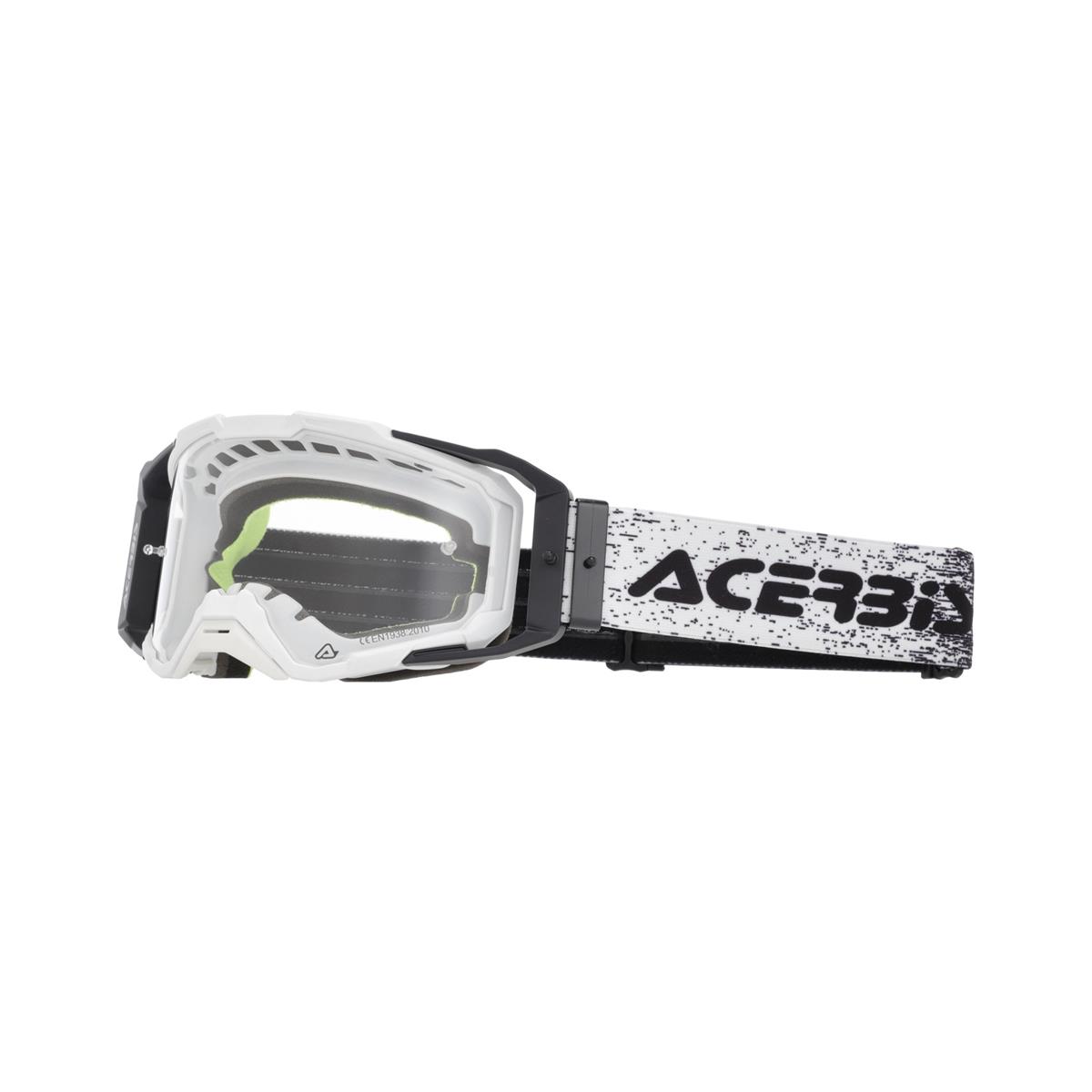 Maschera MTB Vitrion Bianco Lente Trasparente