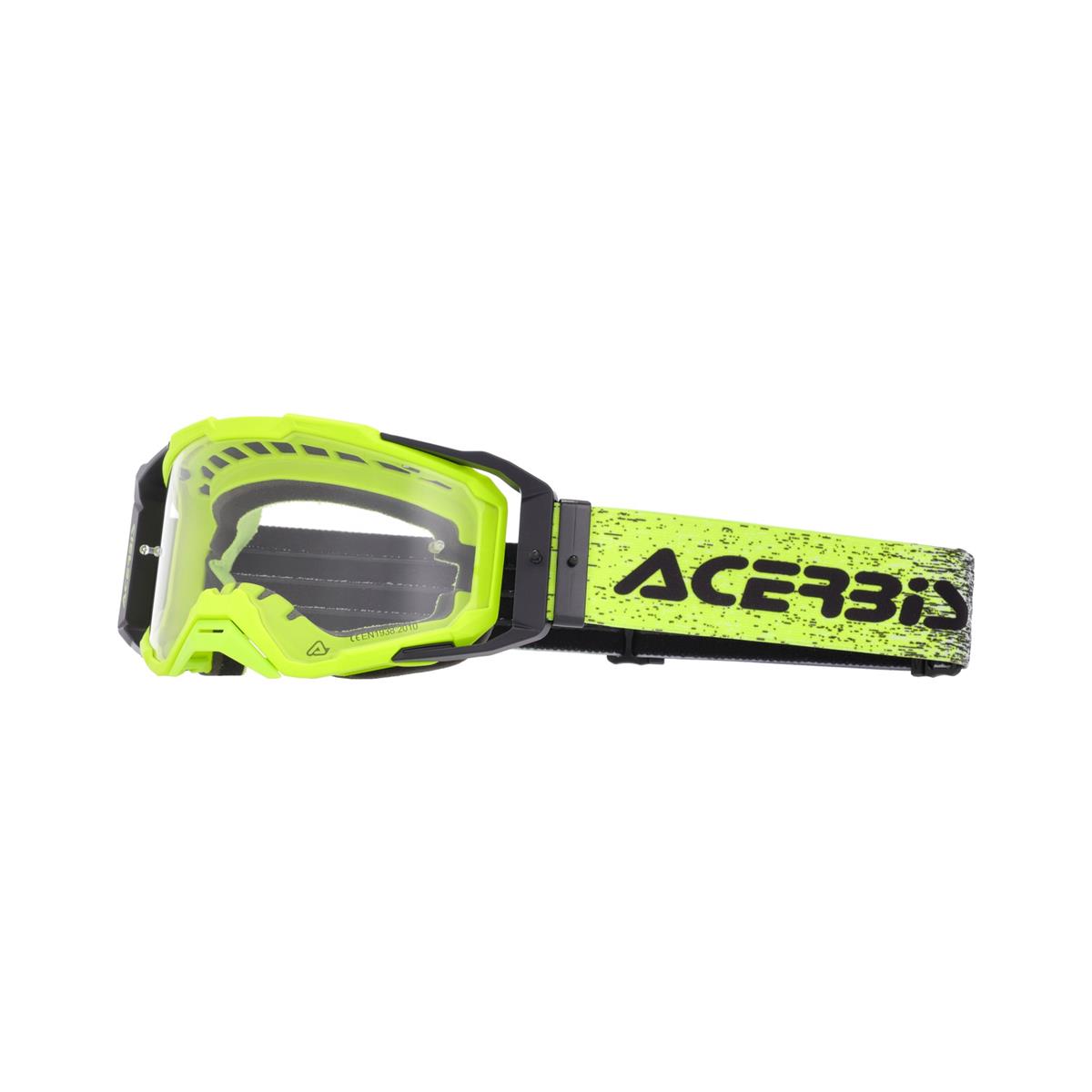 Maschera MTB Vitrion Giallo Fluo Lente Trasparente