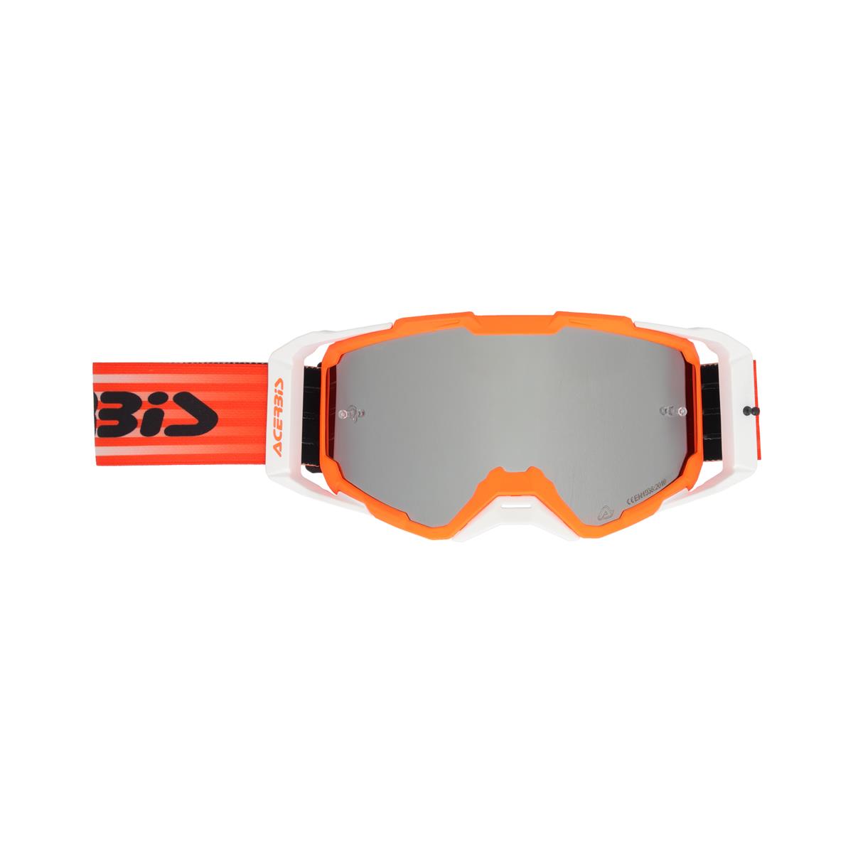 Maschera Vitrion Mirror Arancio/Nero Lente Cromata