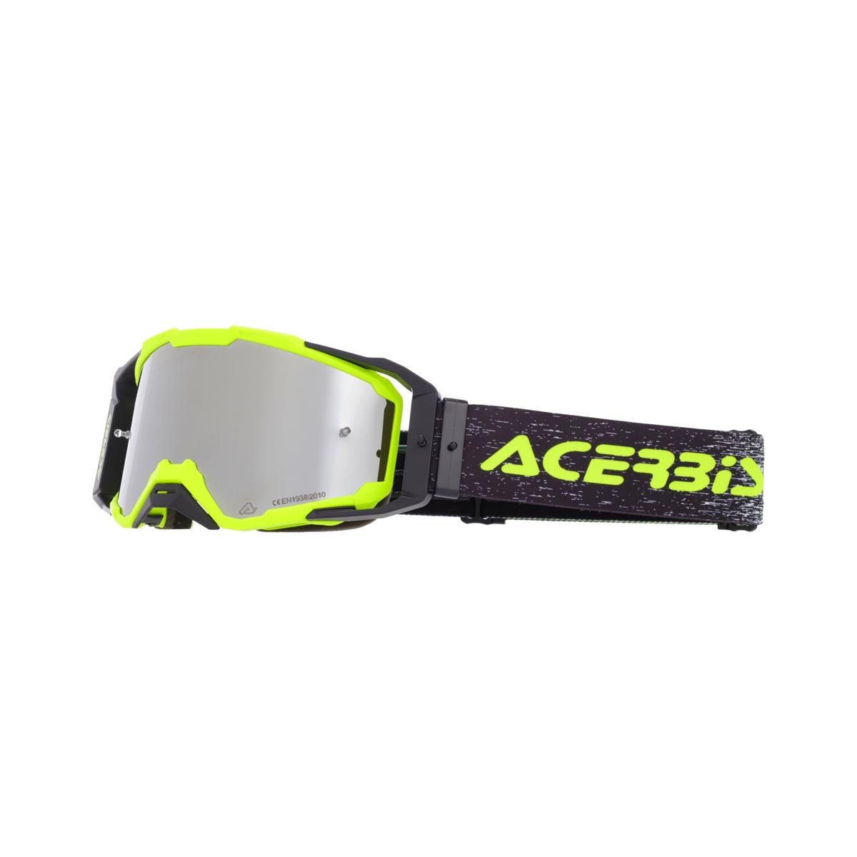 Maschera MTB Vitrion Mirror Giallo Fluo/Nero Lente Specchiata