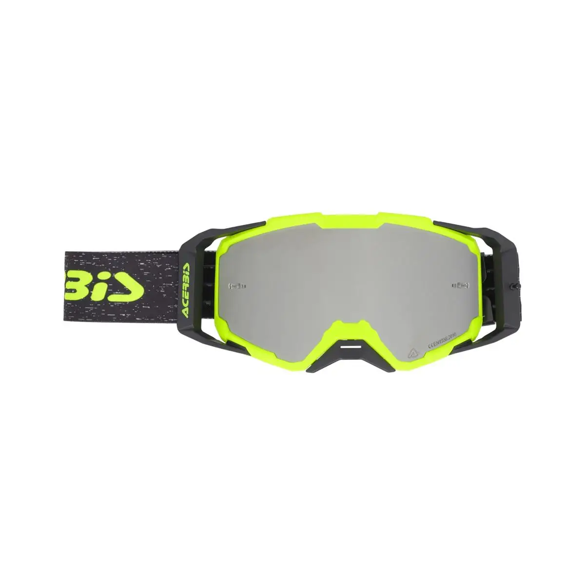 Maschera MTB Vitrion Mirror Giallo Fluo/Nero Lente Specchiata #1