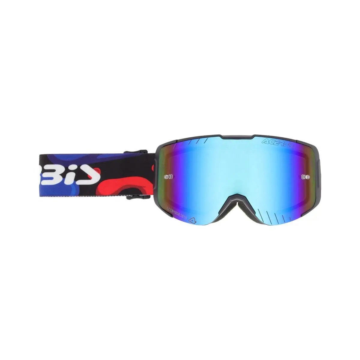 Maschera MTB Bambino Vanguard Kid Mirror Nero/Blu Lente Specchiata #1