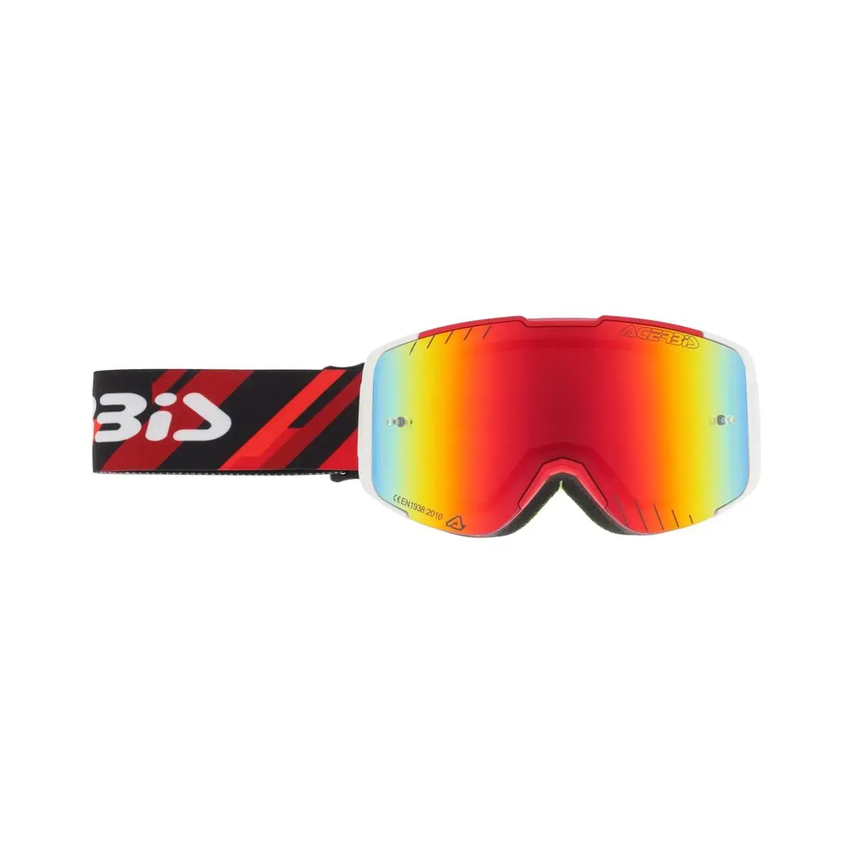 Maschera MTB Bambino Vanguard Kid Mirror Rosso/Bianco Lente Specchiata #1