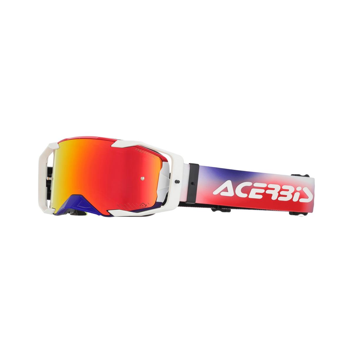 Maschera MTB Vortex Mirror Blu/Rosso Lente Specchiata