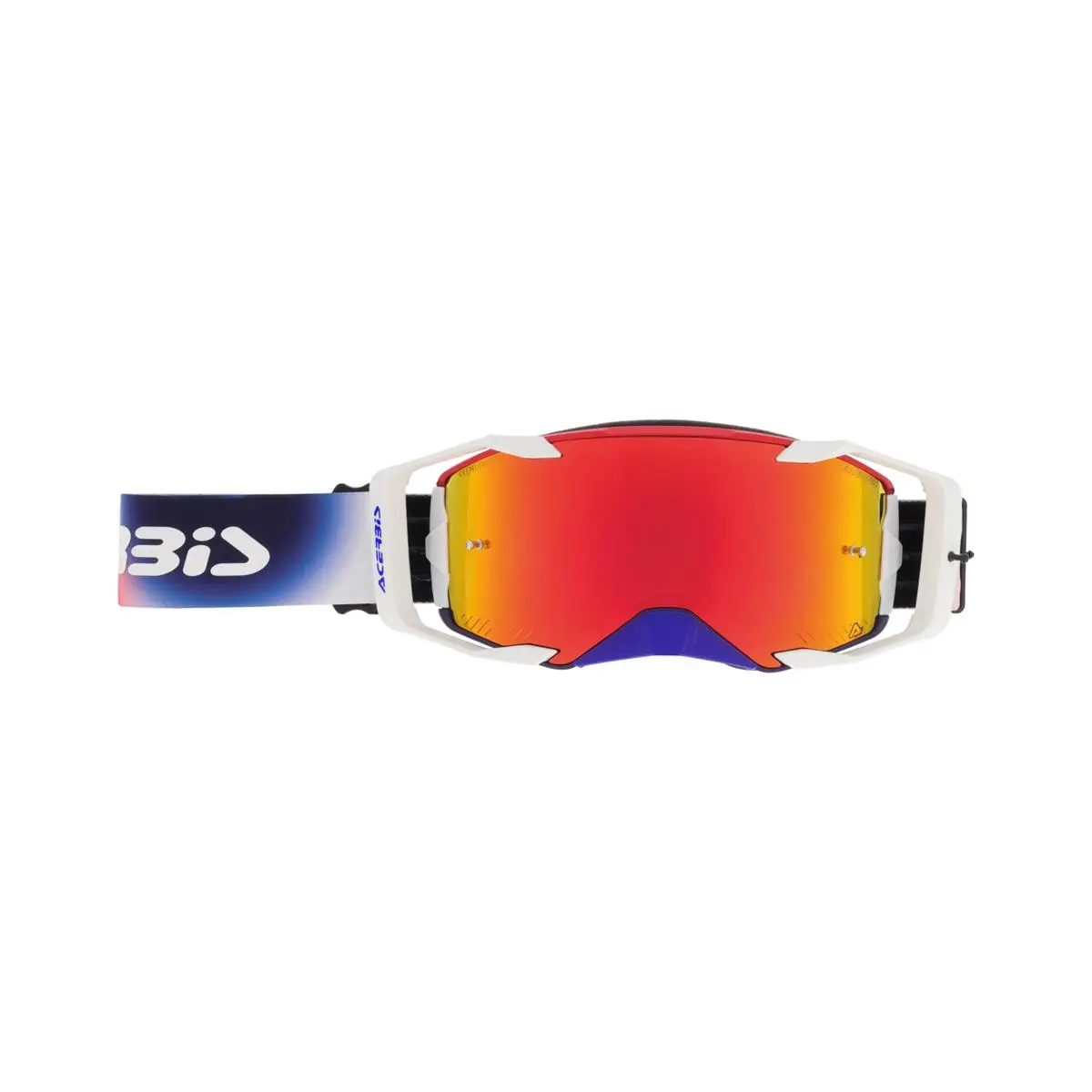 Maschera MTB Vortex Mirror Blu/Rosso Lente Specchiata #1
