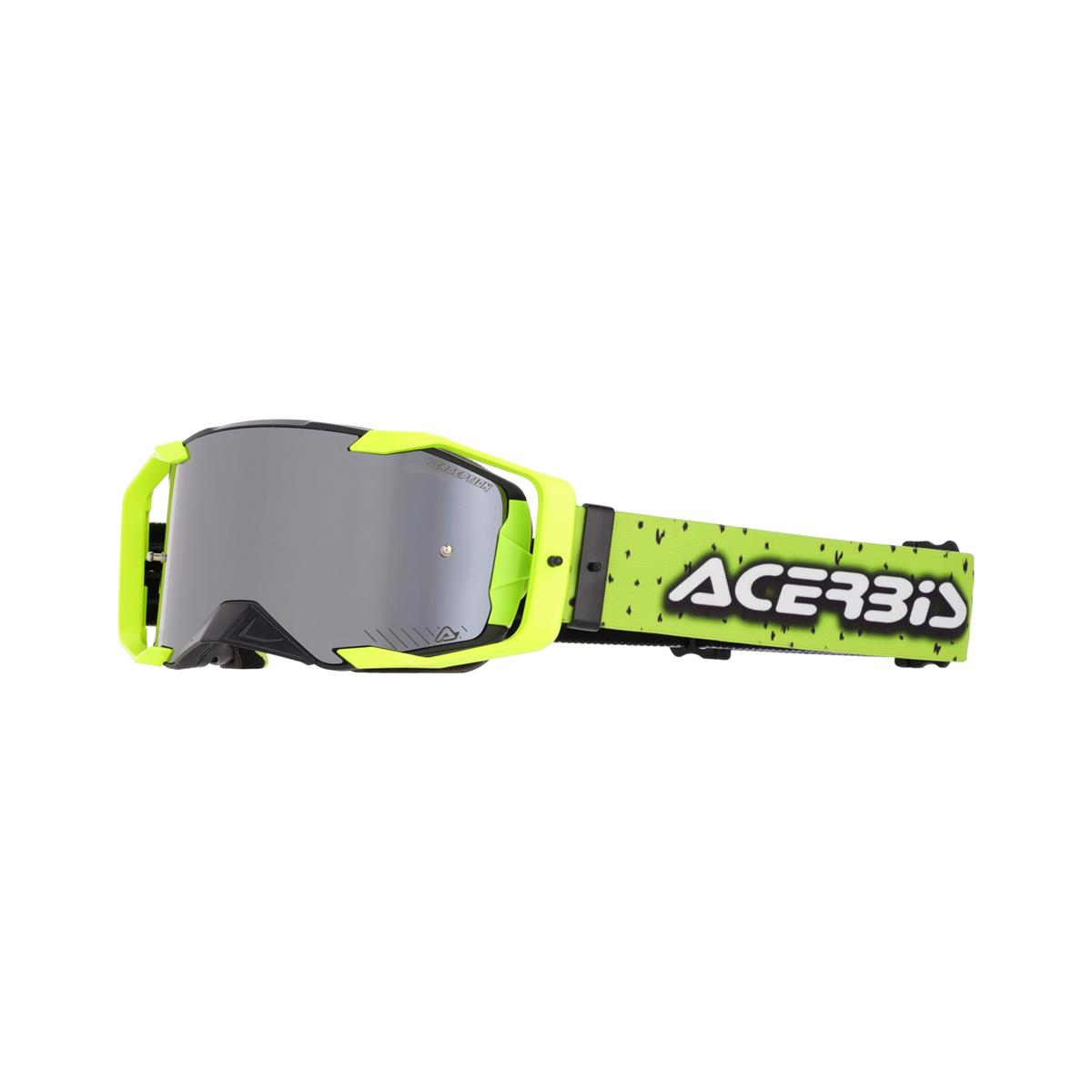 Maschera MTB Vortex Mirror Nero/Giallo Fluo Lente Specchiata