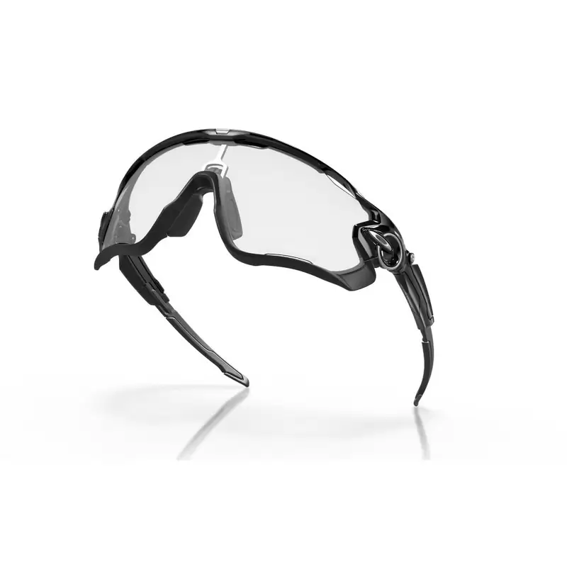 Jawbreaker polierte schwarze Brille, klare bis schwarze, photochrome, photochrome Iridium-Linse #3