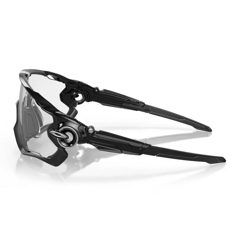Jawbreaker polierte schwarze Brille, klare bis schwarze, photochrome, photochrome Iridium-Linse #2