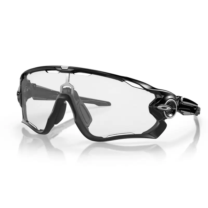 Jawbreaker Polished Black Glasses Clear To Black Iridium Photochromic Photochromic Lens - image