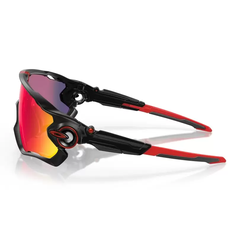 Óculos Jawbreaker preto fosco Prizm Road lentes pretas/vermelhas #2