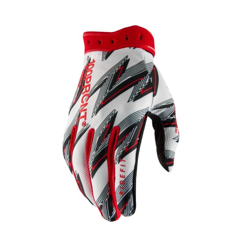 Luvas Ridefit Vermelho/Branco Tamanho L