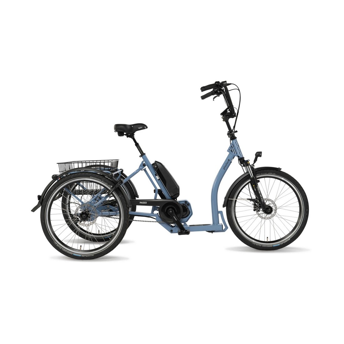 Triciclo Eléctrico Distancia Entre Ejes 24'' 5v 504Wh Shimano STEPS DUE6100 Azul Talla Única