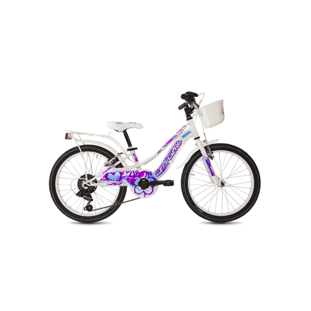 City Girl 20 6S Vélo de Ville Fille 20'' 6S Acier Blanc 6-8 ans