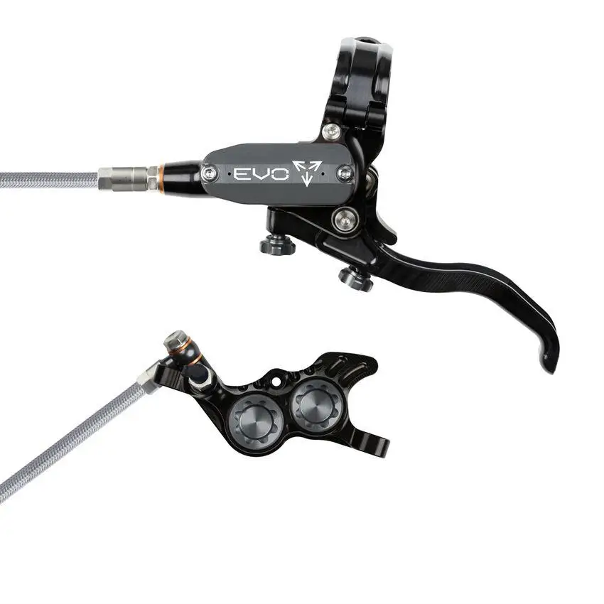 MTB Hydraulic Disc Brake Front EVO GR4 4 Piston Braided Hose Black/Grey - image