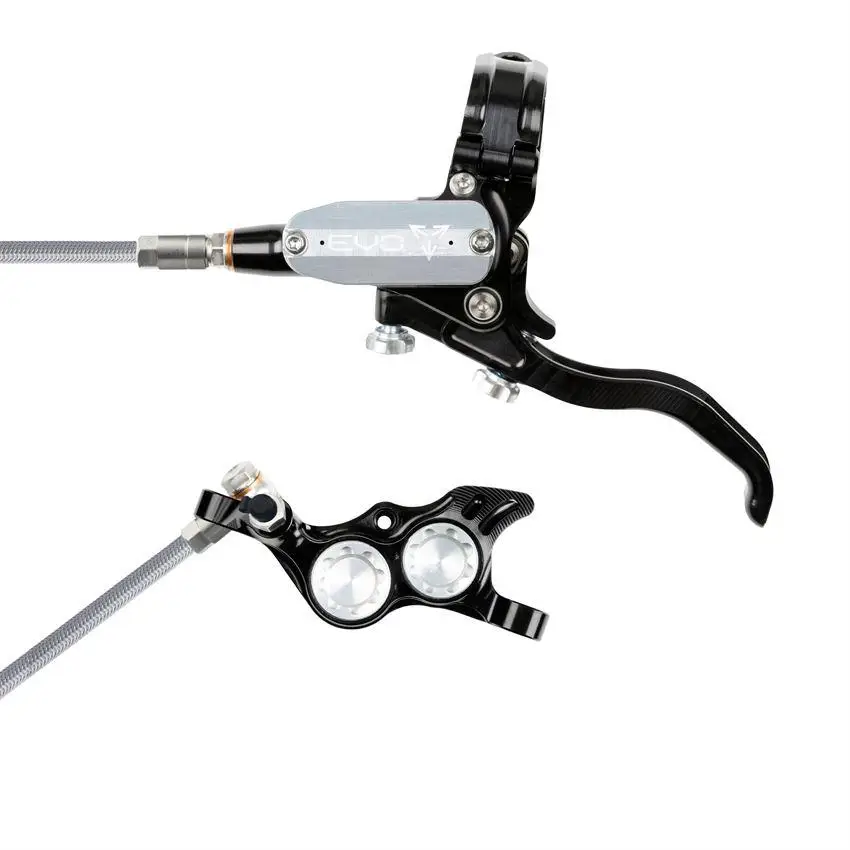 MTB Hydraulic Disc Brake Front EVO TR4 4 Piston Braided Hose Black/Silver - image