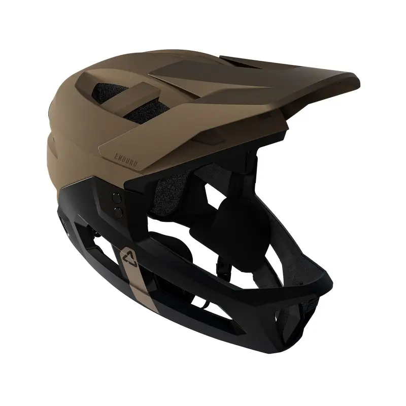 MTB Full Face Enduro 2.0 Helm Entfernbarer Kinnriemen Braun Größe S (51-55cm) - image