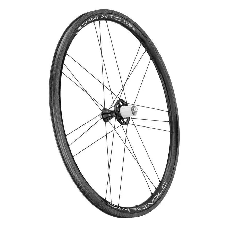 Coppia ruote BORA WTO 33 c19 tubeless ready 2-Way Fit Campagnolo 12v Grafica Bianca #5