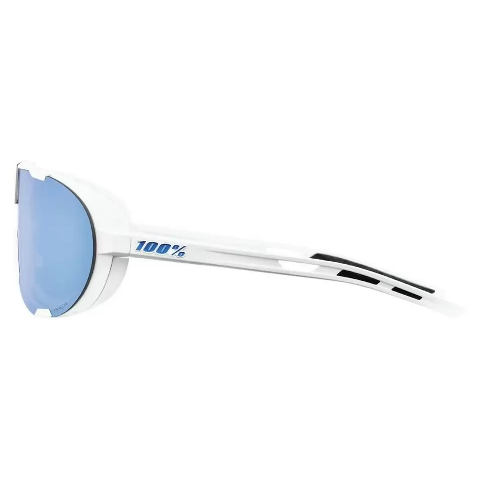 Óculos de sol WESTCRAFT Soft Tact branco/HiPER azul lentes espelhadas multicamadas #2