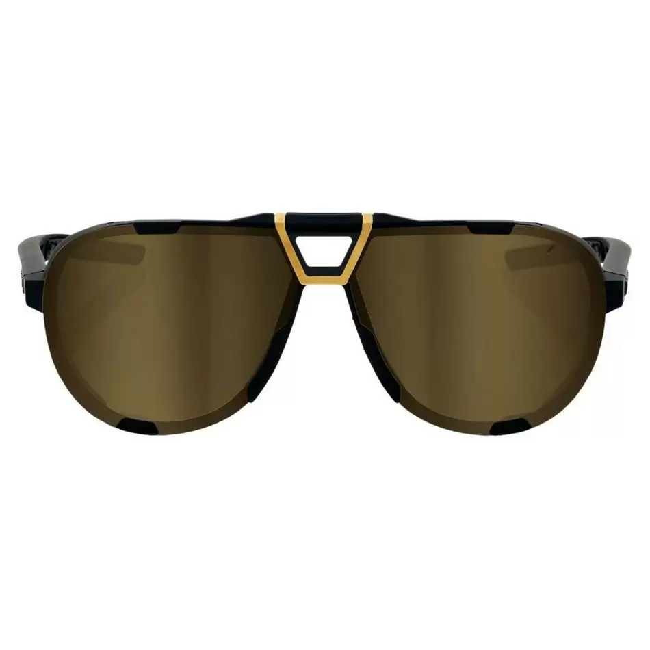 Óculos de sol WESTCRAFT Soft Tact preto/dourado macio lentes espelhadas #1