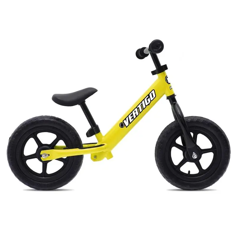 Bicicleta pedagógica 12 '' em aço amarelo de vertigem - image