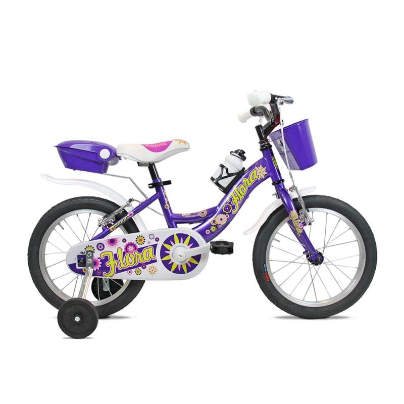 Bicycle Girl 2-5 anos 12 '' Flora de aço de aço 1V roxo