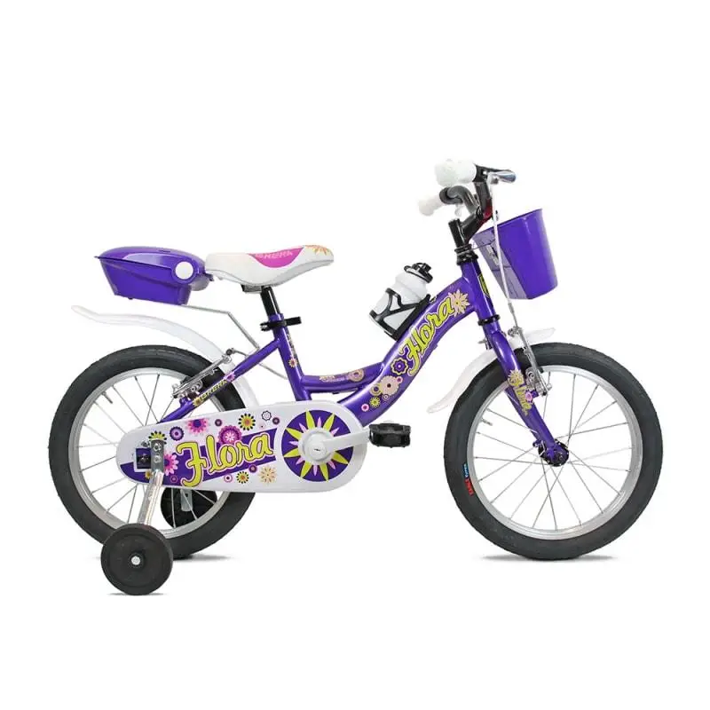 Bicycle Girl 2-5 anos 12 '' Flora de aço de aço 1V roxo - image