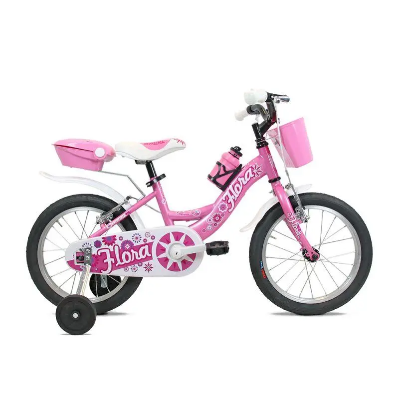 Bicycle Girl 2-5 anos 12 '' Flora de aço infantil 1V rosa - image