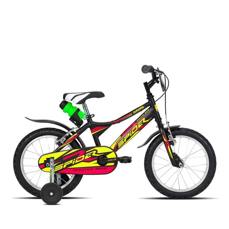Child Bicycle 2-5 anos 12 '' Kids Steel Spider 2.0 1V preto/amarelo - image