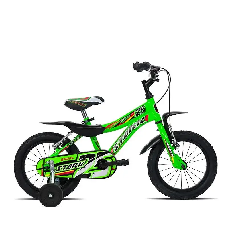 Kinderrad 4-7 Jahre 14 '' Kinderstahl Stark 2.0 1V Grün - image