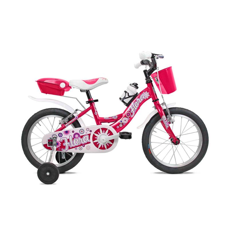 Bicycle Girl 2-5 años 16 '' Flora de acero para niños 1V Cyclamen