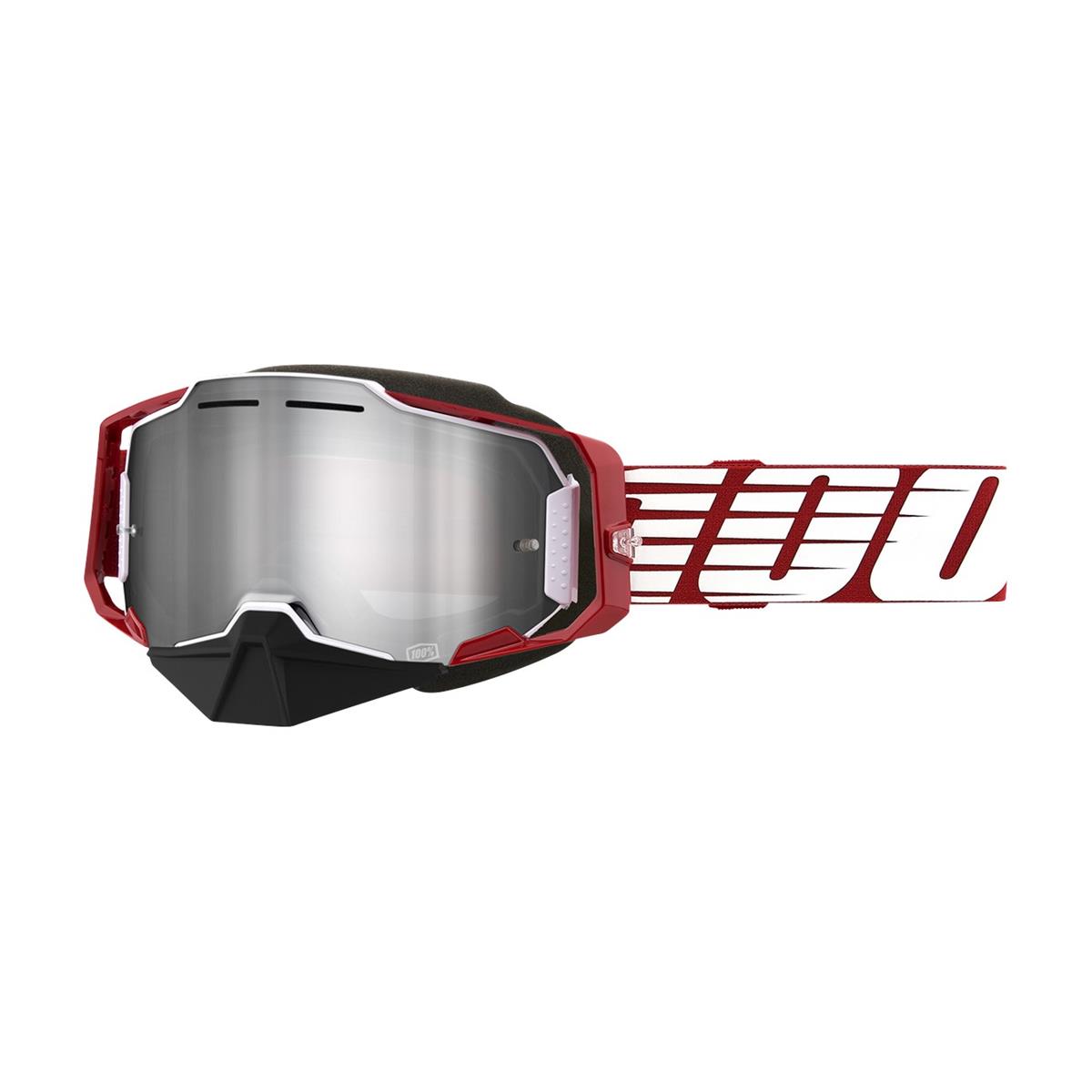 Armega Snow Goggle Red Mirror Silver Flash Lens