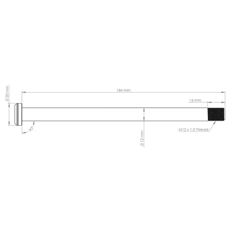 Hinteres Durchsteckbolzen 10741 für Pivot 185.3x12mm P1.00 Schwarz #1
