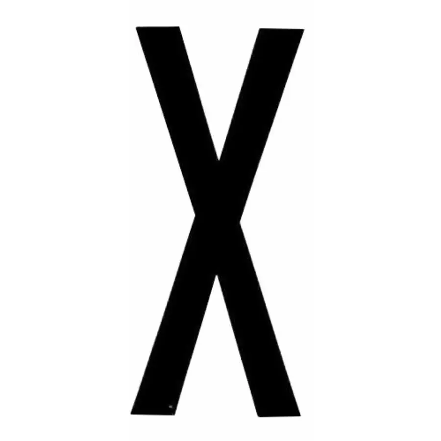 Self-adhesive letter for repeater plate X - image