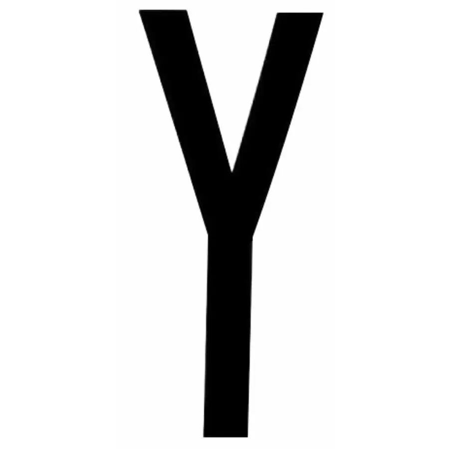 Letra Adesiva Para Chapa Repetidora Y - image