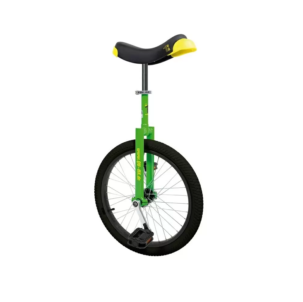 Unicycle 20'' luxury green 1104 with aluminum rim yellow wheel - image