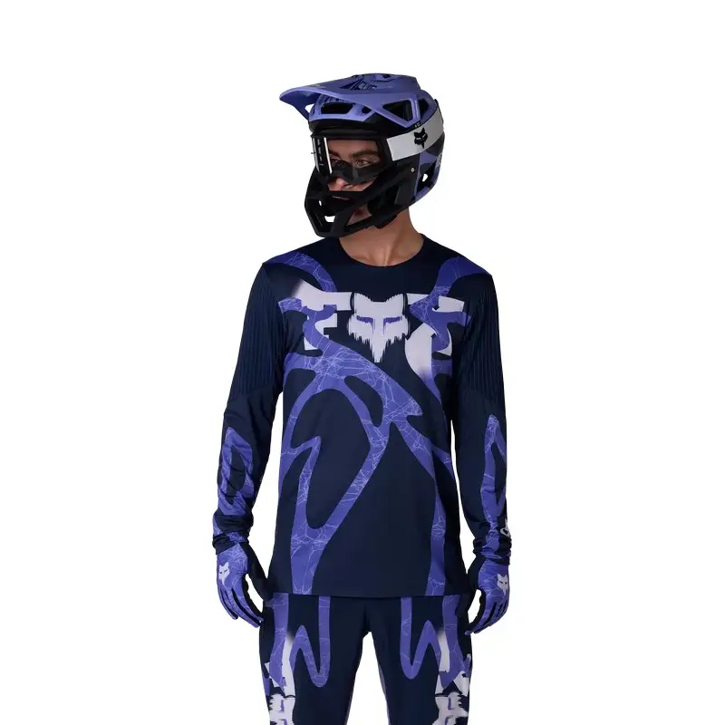MTB Long Sleeve Flexari LS Jersey Diffuse Special Edition Blue Berry Size L #2