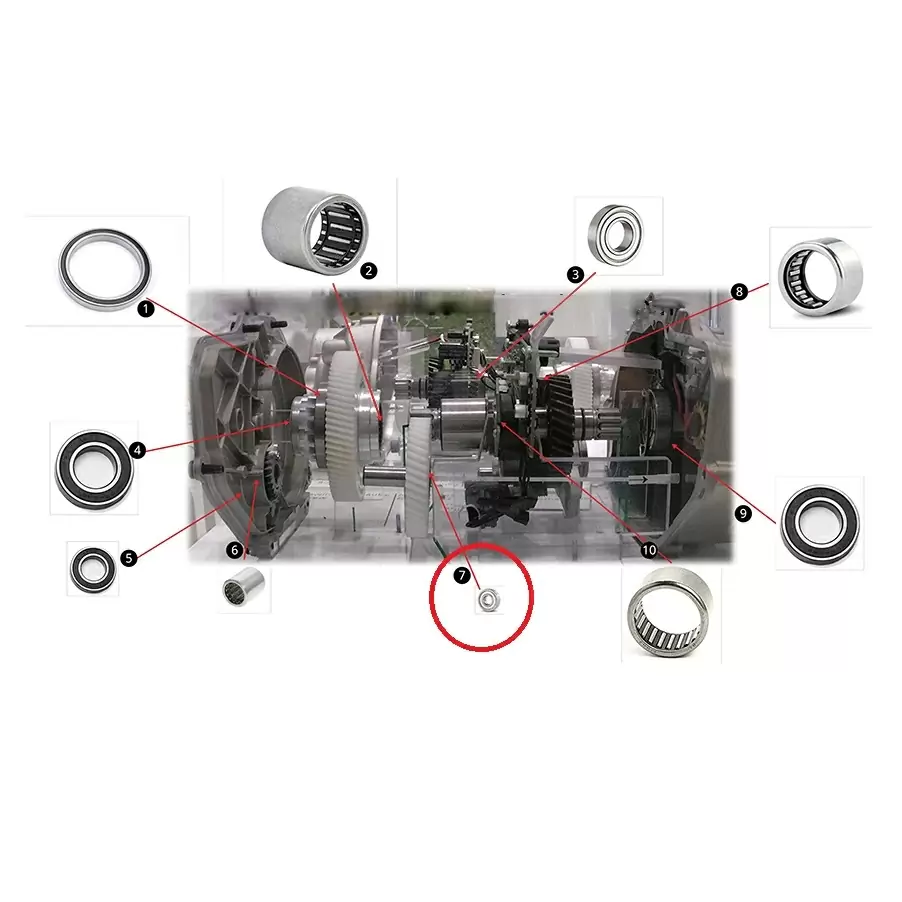 Roulement de roue dentée en téflon 5x16x5 compatible avec l'unité d'entraînement Bosch Gen2 #2