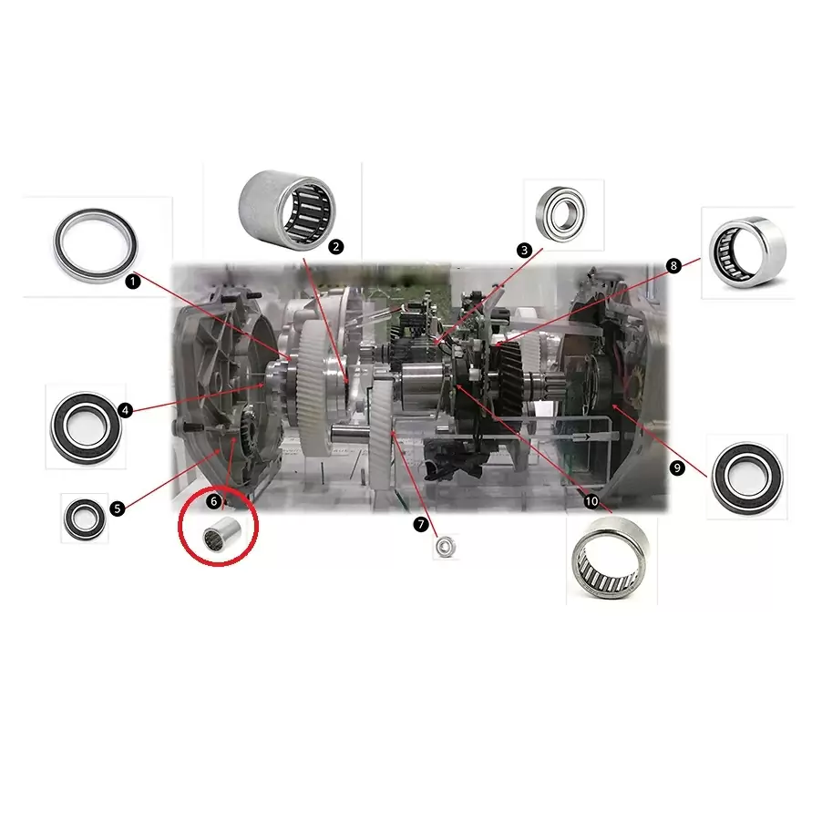 Roulement à rouleaux pour plaque de passage de roue droite 12x18x26 compatible Bosch Performance / C #2