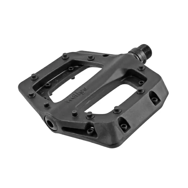 Pair black resin flat pedals 296gr - image