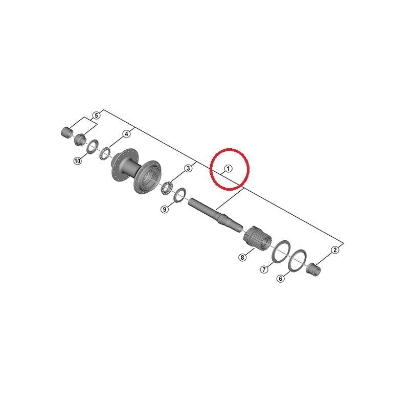 Asse Mozzo Completo WH-MT501-CL